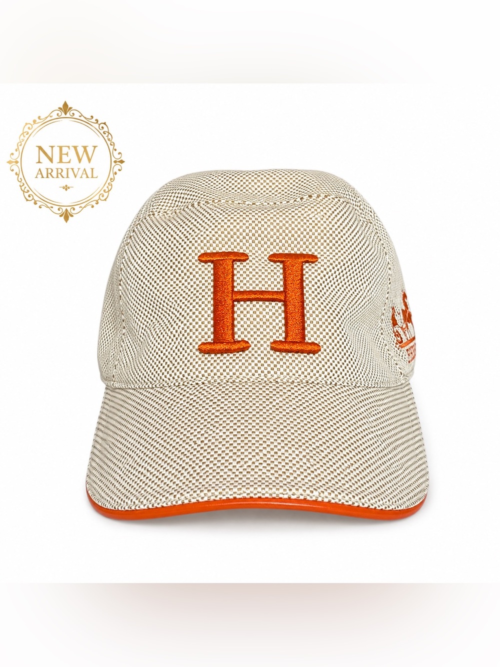 🧡🤍 Unisex logo Embroidered Baseball Cap 🤍🧡